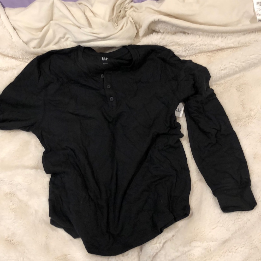 Boys black long sleeve with buttons